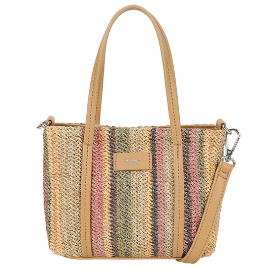 Ulrika Straw Mini Handväska Rosa