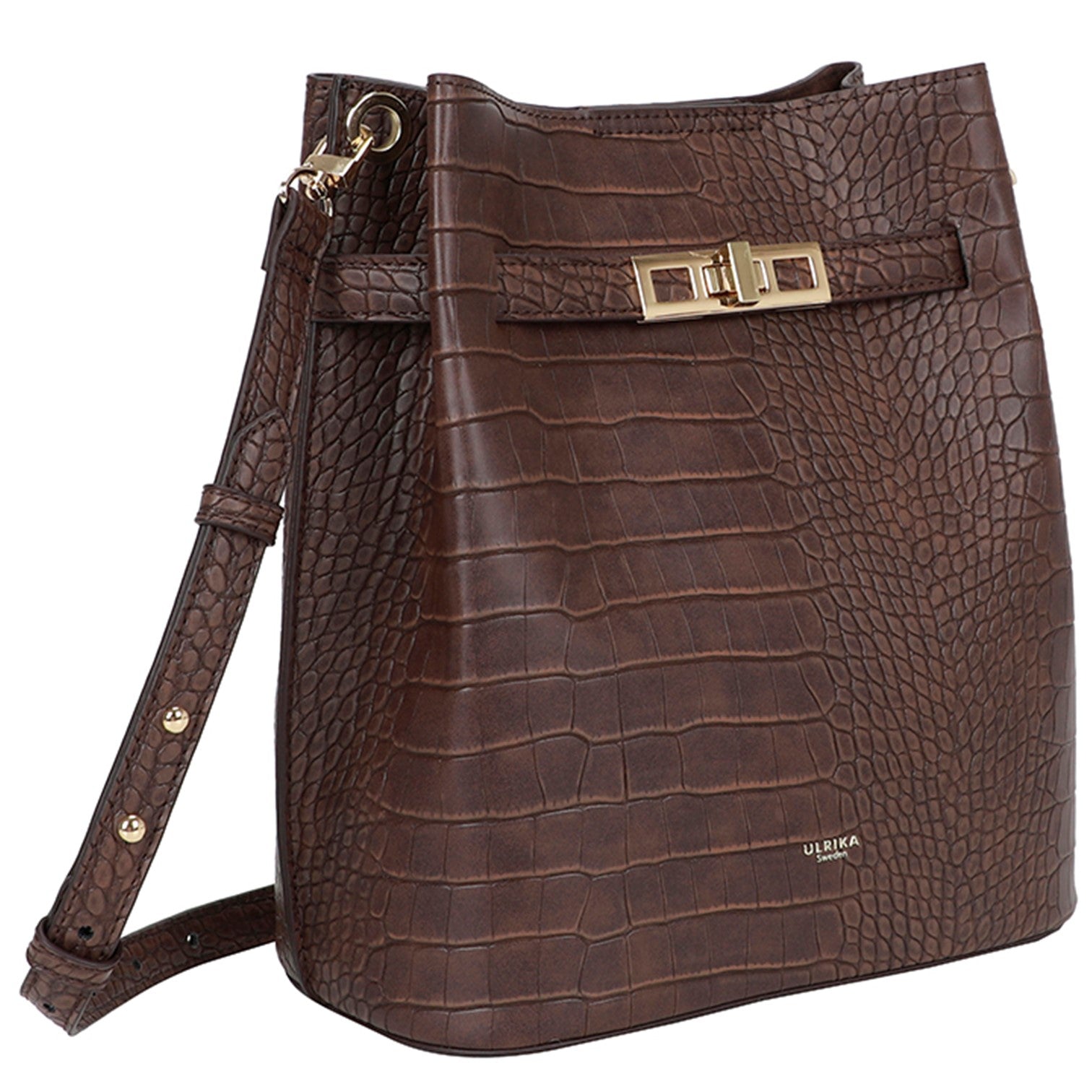 Ulrika Krokodil Hinkväska Brun
