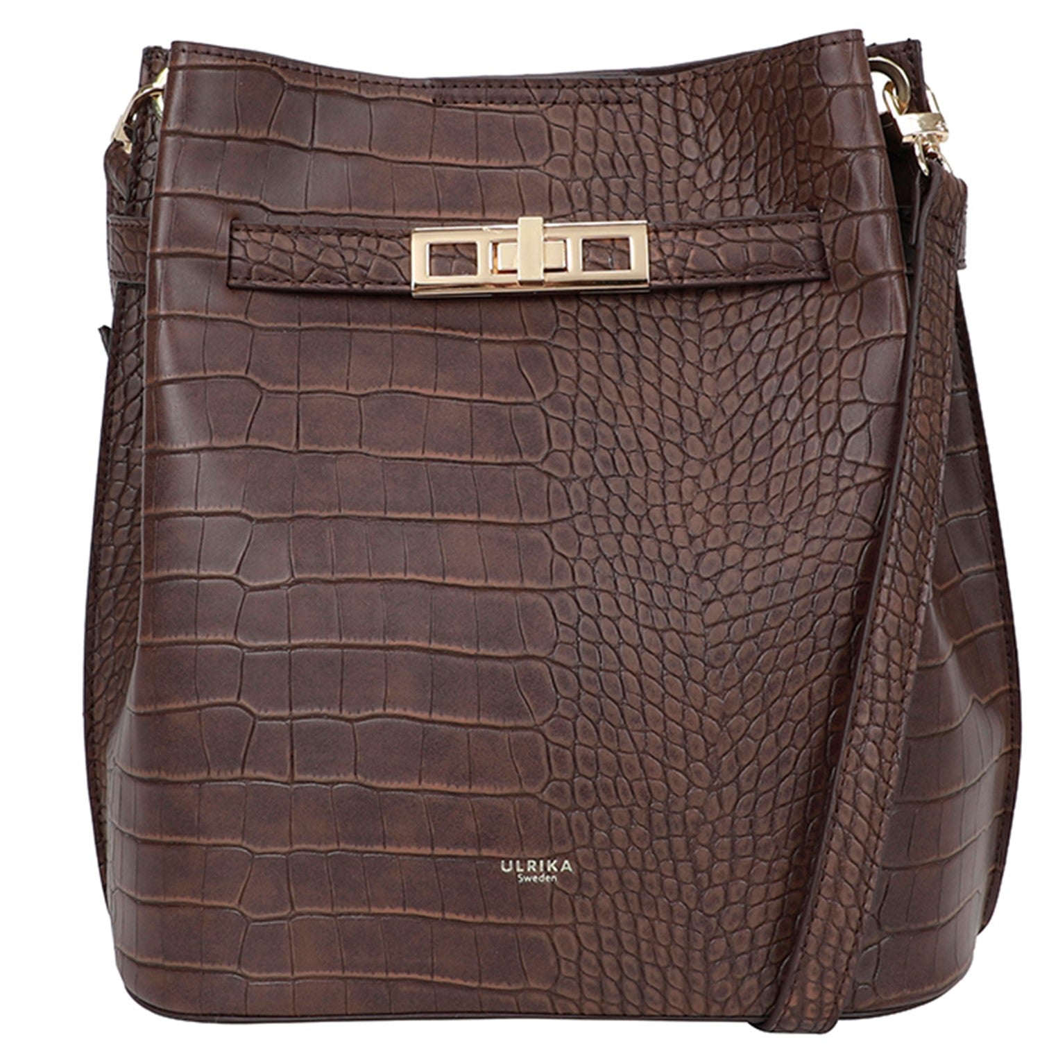 Ulrika Krokodil Hinkväska Brun
