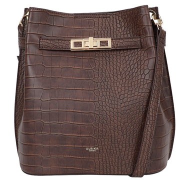 Ulrika Krokodil Hinkväska Brun