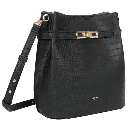 Ulrika Krokodil Hinkväska Svart
